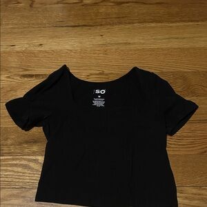 SO Women's Elegant Black Crop Top